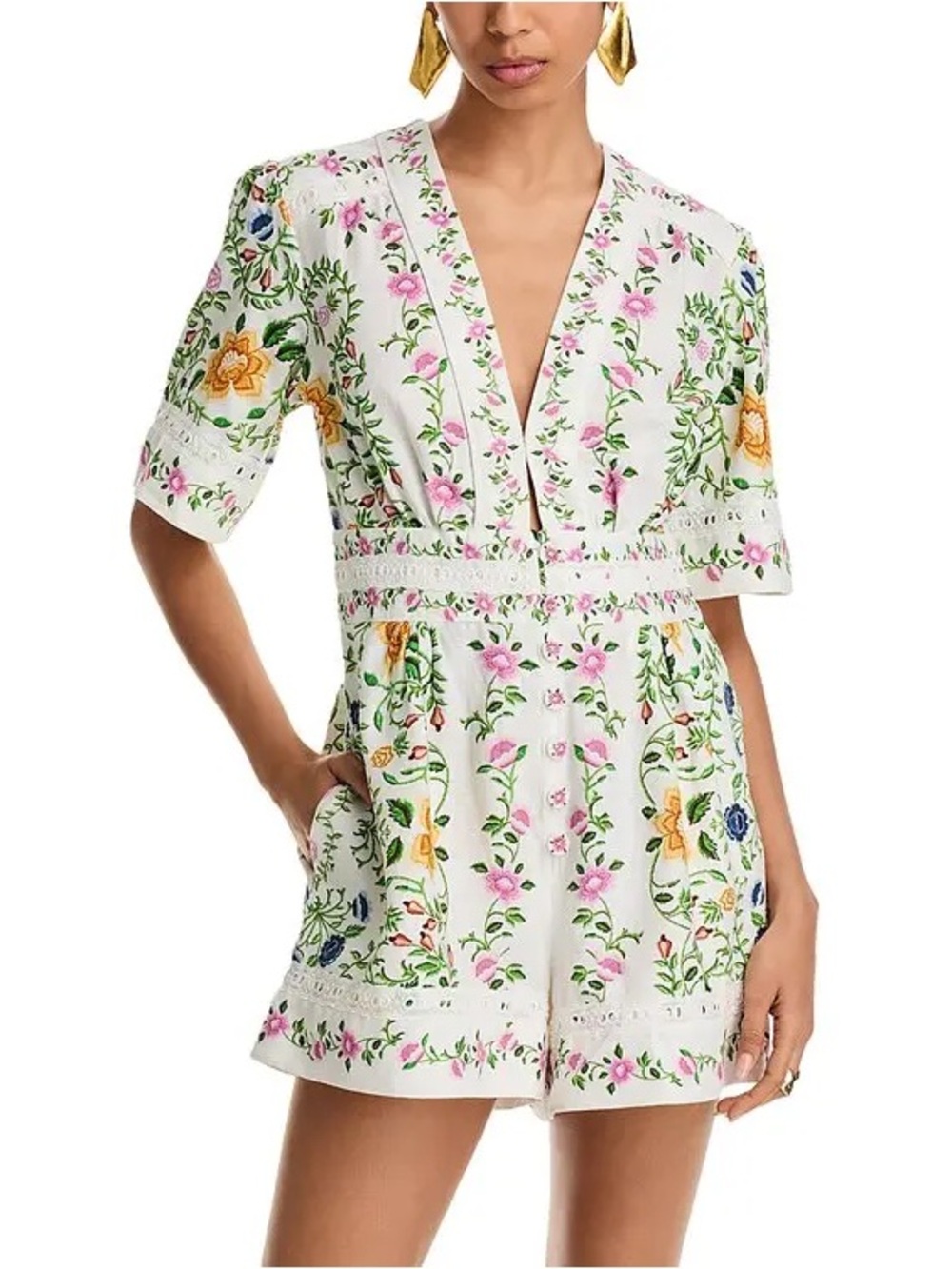 FARM Rio Folk Floral Romper